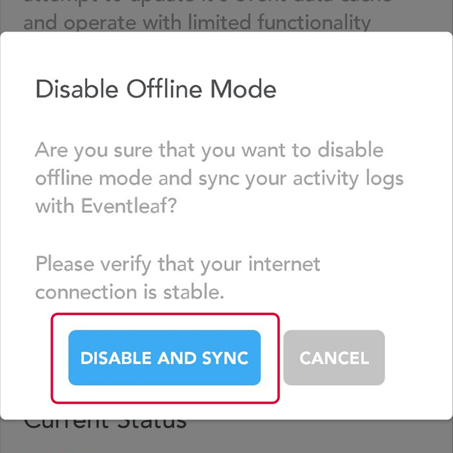 Disable and Sync