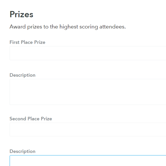 Set Up Prizes