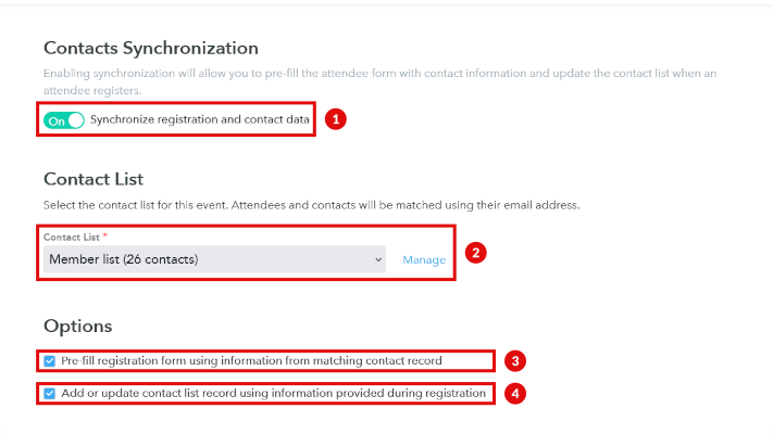 Contacts Synchronization