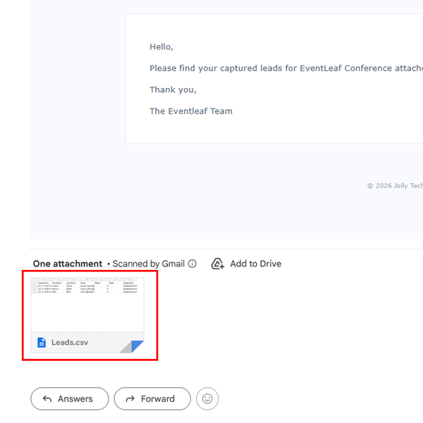 You will receive an email with the attached document. Click on the document to open.