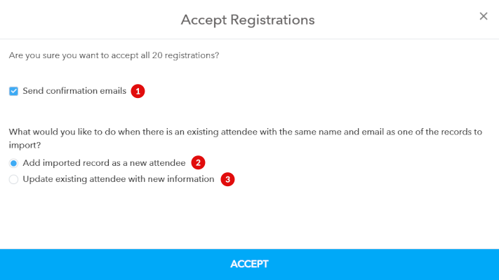 Accept Registrations