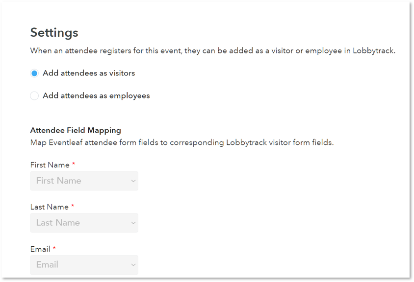 Manage Attendees
